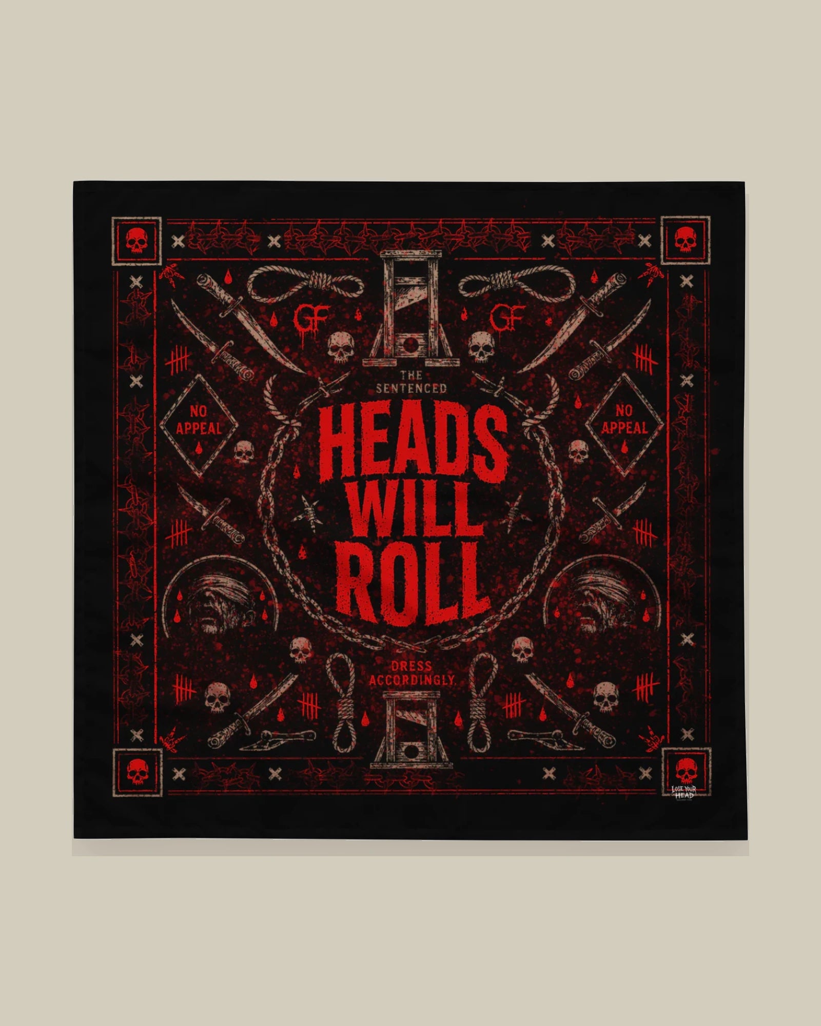 HEADS WILL ROLL BANDANA