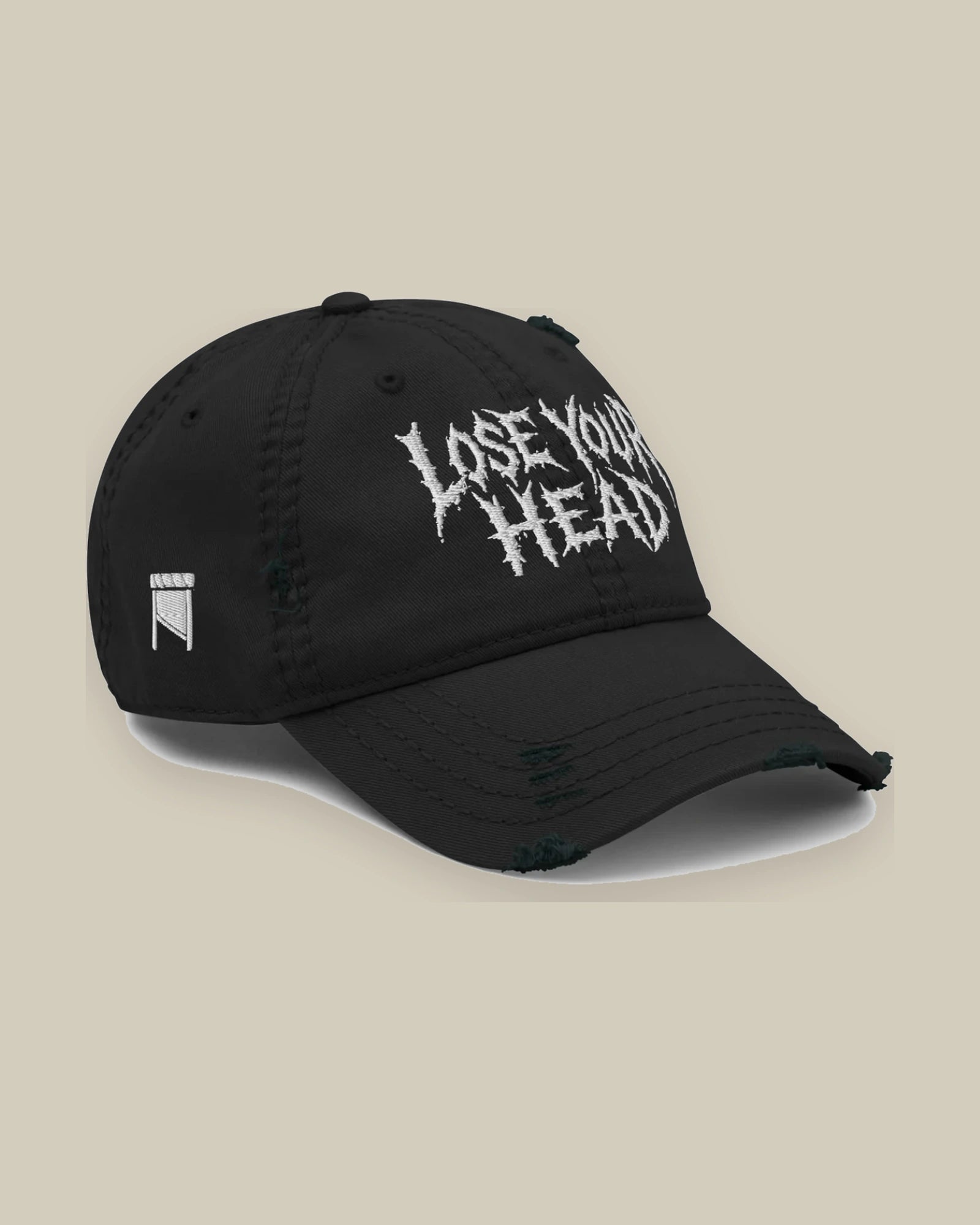 Lose Your Head Cap — Three-Quarter View