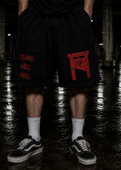 Execution Block Shorts — Worn front view